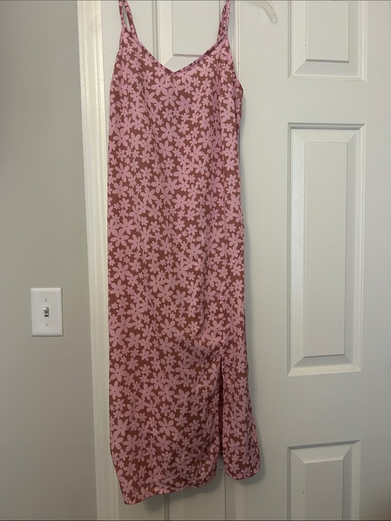 Emerald Sundae Dresses & Skirts - Emerald Sundae Pink and Brown Floral Dress